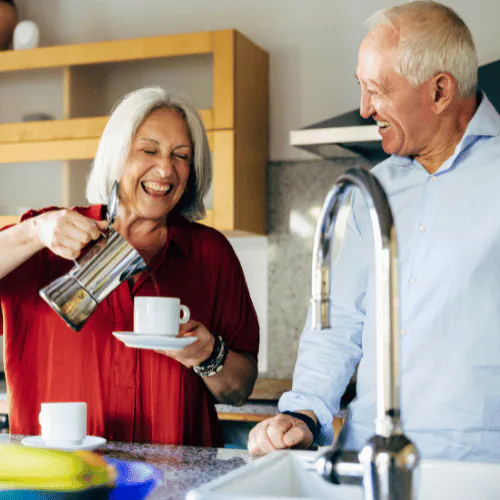 Active, happy senior enjoying life